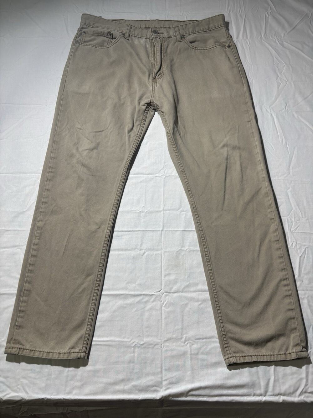 Levi’s 508 Mens 36x30 Khaki Slim Taper Stretch Jeans Beige Pants